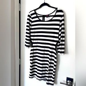 Black and white striped Dress size large